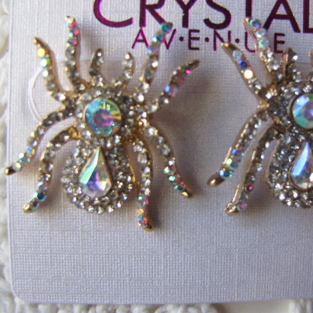 Blingy Spider Post Earrings Brand New  So pretty w